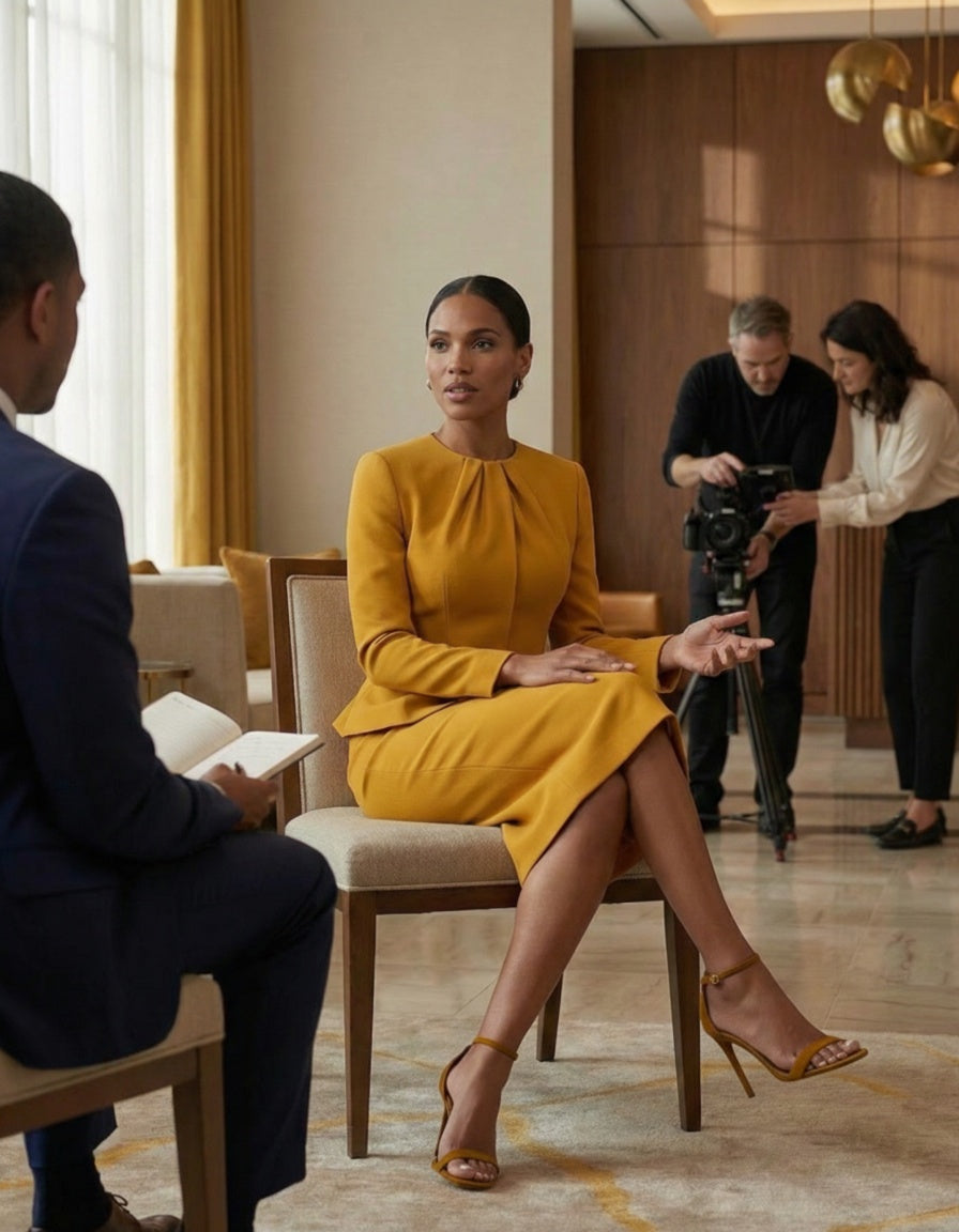 Mya Set (Mustard Skirt Set)