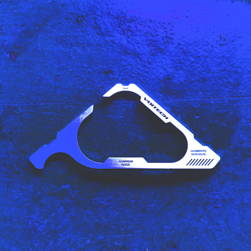 Shop online from our exclusive website and discover the Nexus Hanger by Voitech®, featuring precision-machined stainless steel, industrial detailing, and a sculptural hardware-inspired display design.