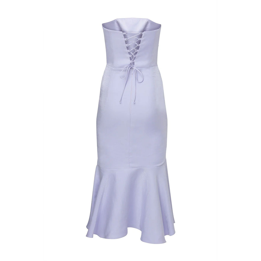 Noa Strapless Dress in Lilac