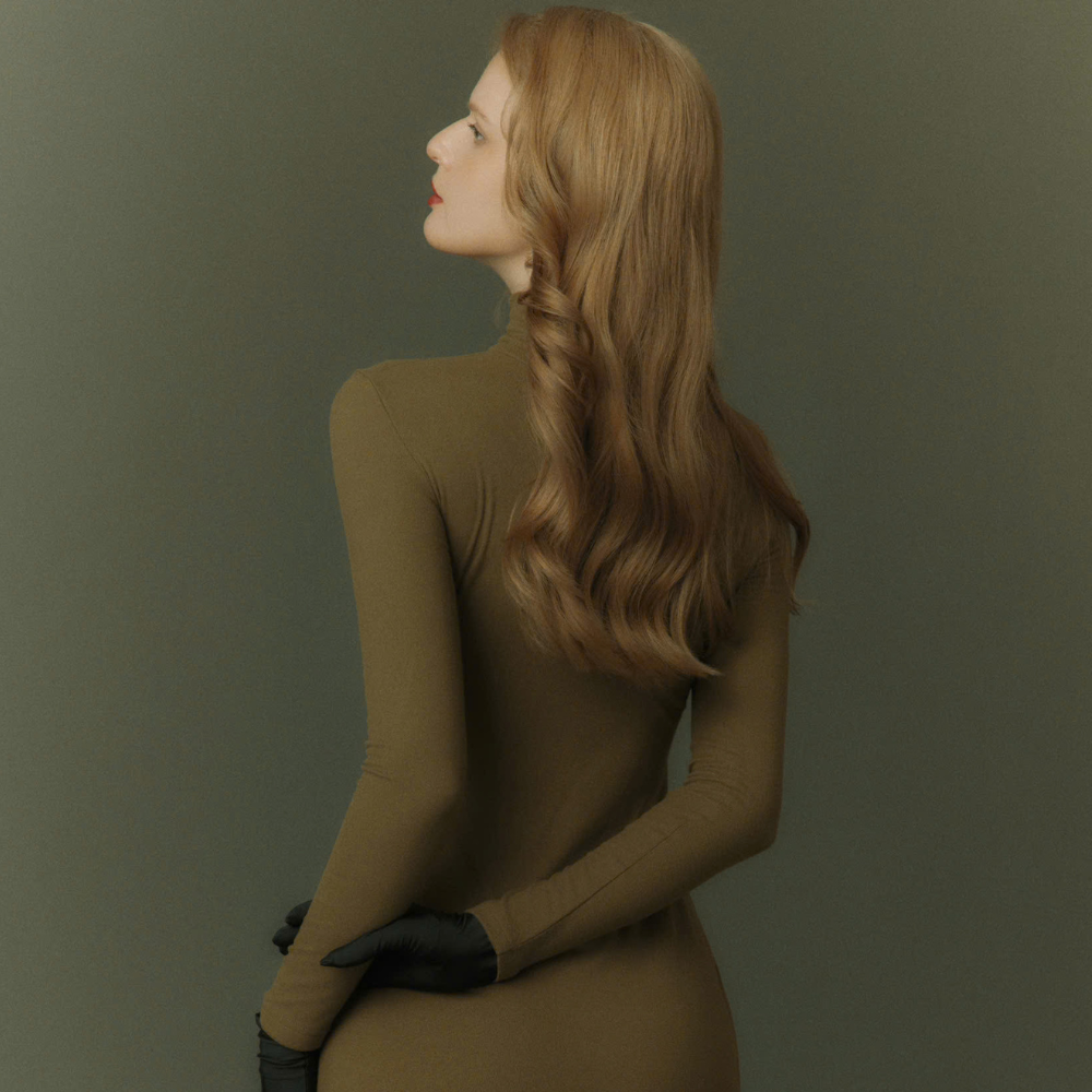 Noble Neck Dress in luxe silk from designer dresses. Shop now!