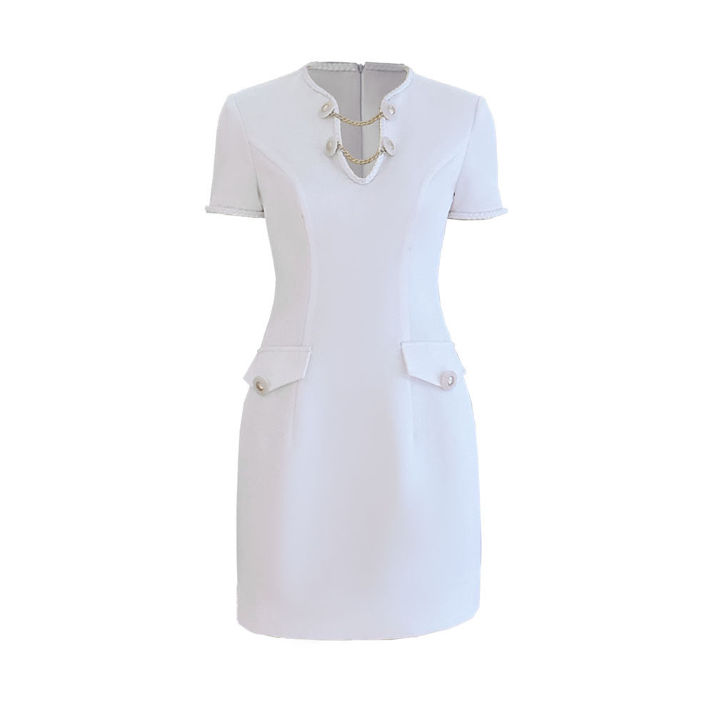 old money white mini dress Old Money Mini Dress In Women's New Arrival