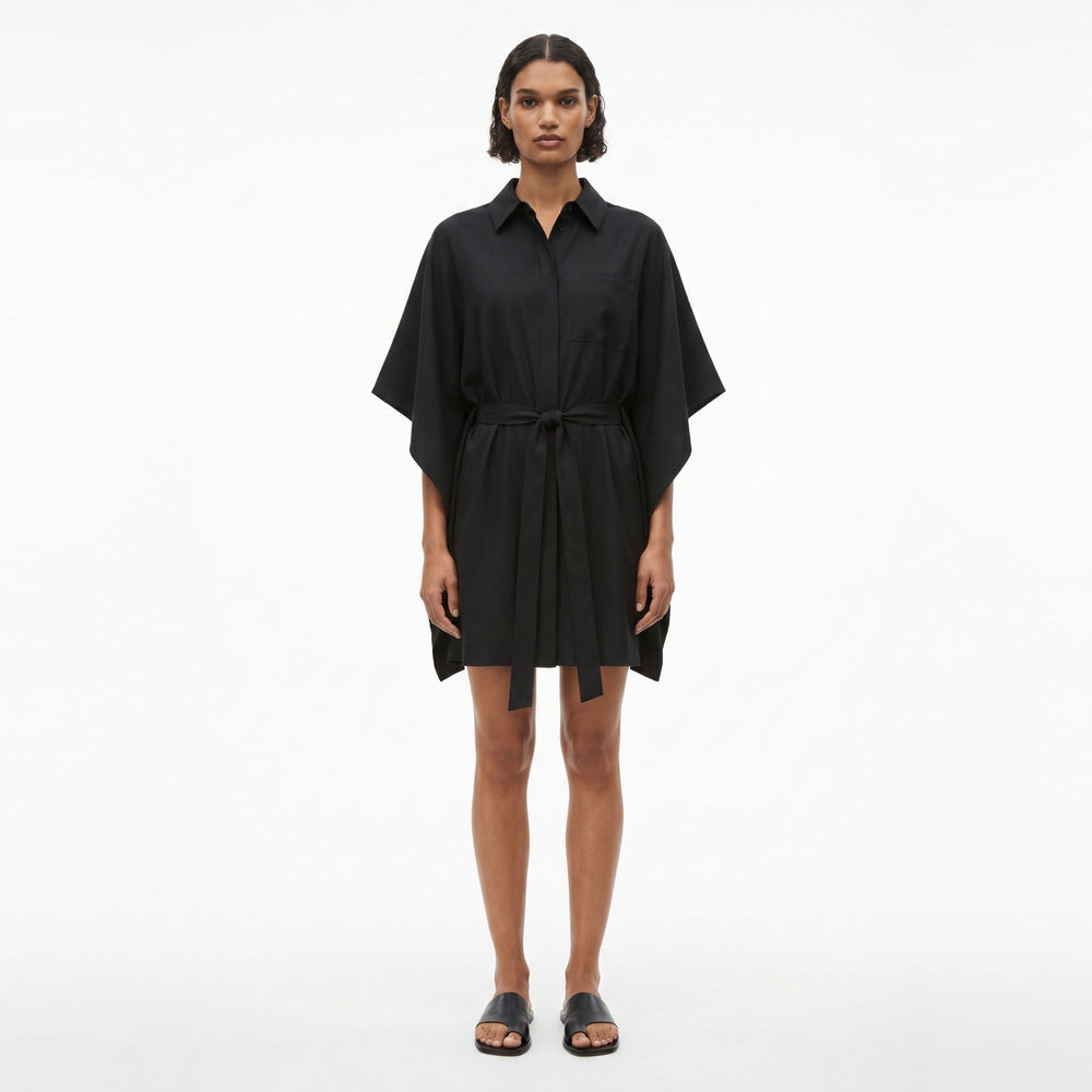 Shop online from our exclusive website and discover the Organic Cotton Kaftan Dress in Black by Benedetti Life, crafted from premium organic cotton for breathable comfort and timeless versatile elegance.