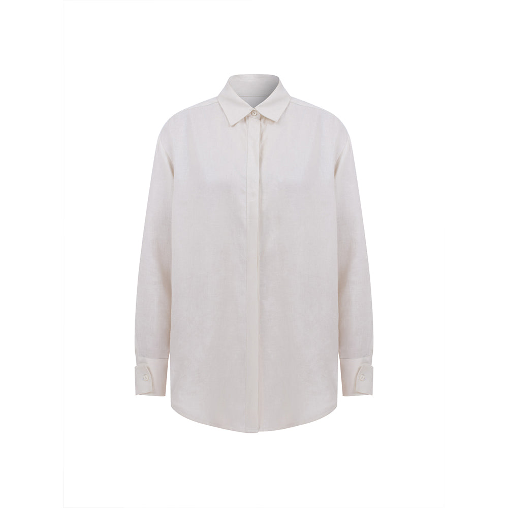 Ravenna Linen Shirt in White