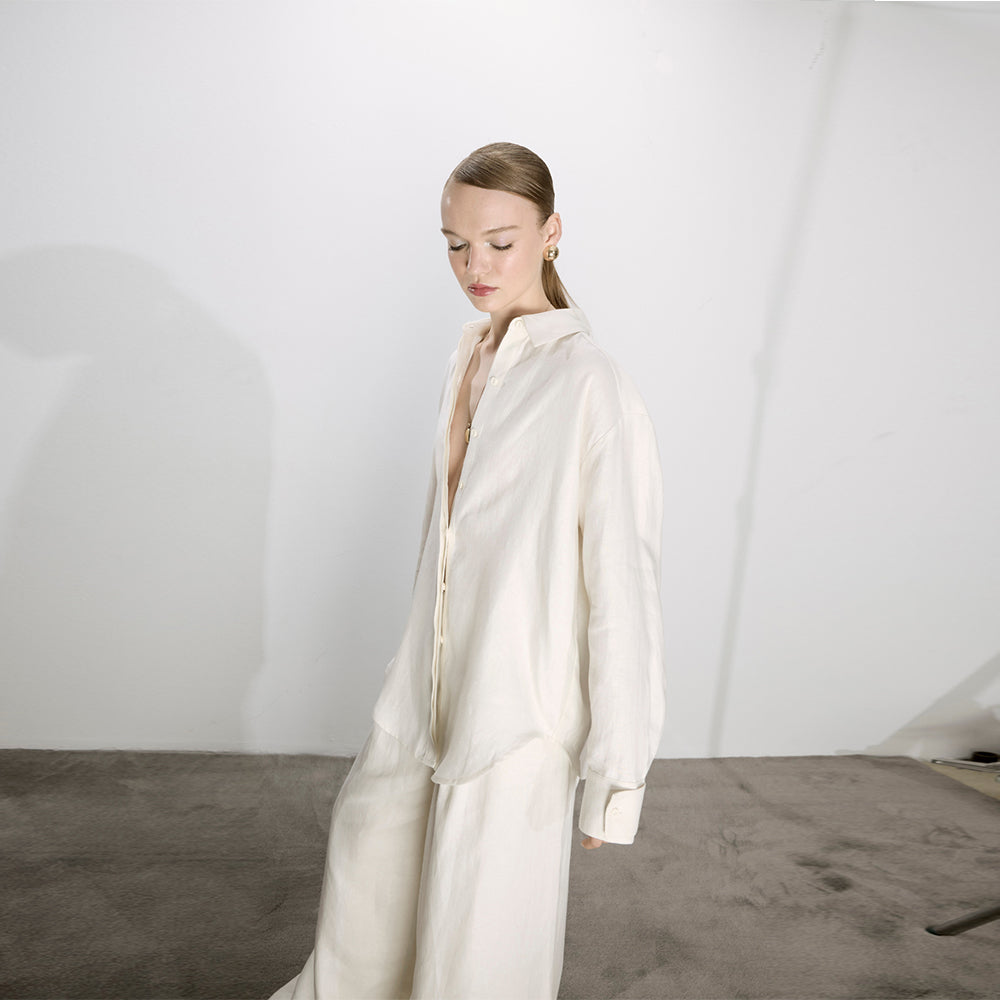 Ravenna Linen Shirt in White