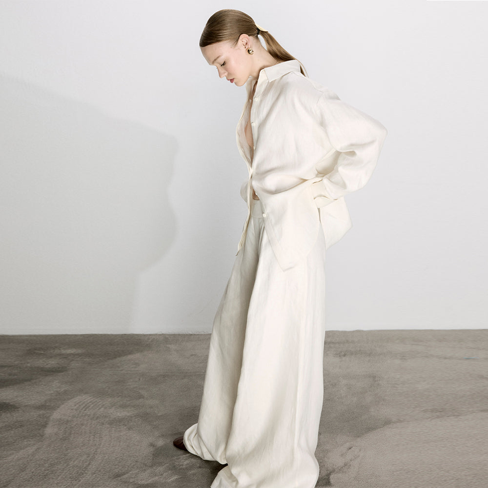 Ravenna Linen Shirt in White