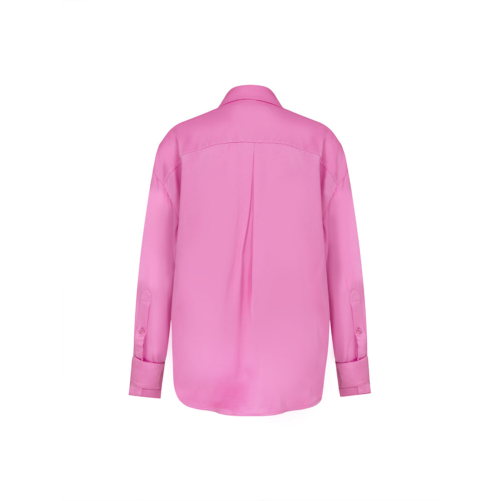Ravenna Satin Shirt in Partfait Pink