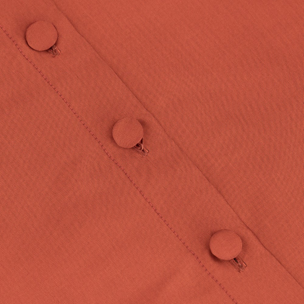 Luxury Clothing Rust Tiered Shirt Dress Designed For Elegant Everyday Style. Shop Now!