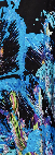 Women's Midi Dress in Multicolour Abstract Print with Long Sleeves and Tie Waist - Liquorish