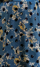 Women's Mini Dress in Petrol Blue with Long Sleeves, Floral and Polka Dot Print Wrap Style by Liquorish