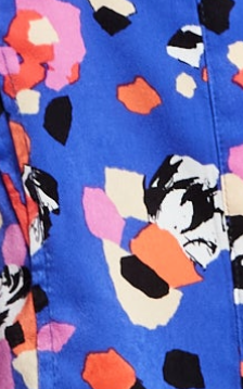 Women's Midi Wrap Dress with Long Balloon Sleeves in Blue Multicolour Abstract Dot Print - Liquorish