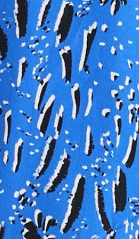 Women's Midi Wrap Dress in Cobalt Blue with Full-Length Sleeves - Artistic Floral Design by Liquorish