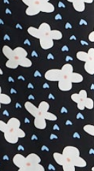 Women's Midi Dress with Puffy Sleeves in Black - Floral and Heart Print by Liquorish