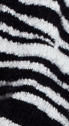 Women's Cardigan - Black and White Zebra Pattern, Fluffy Texture, Wrap Design, Stylish Comfort by Liquorish