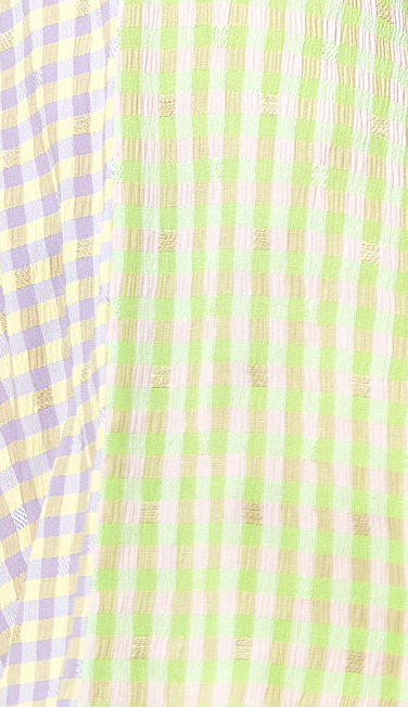 Women's Mini Dress in Green Check with Long Sleeves and Collar - Stylish Elegance by Liquorish