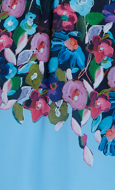 Women’s Maxi Dress in Blue with Sleeveless Design and Deep V Neck - Liquorish