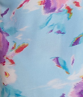 Women's Maxi Dress with Side Tie, Floral Print, Maxi Length, Sleeveless in Blue - Liquorish