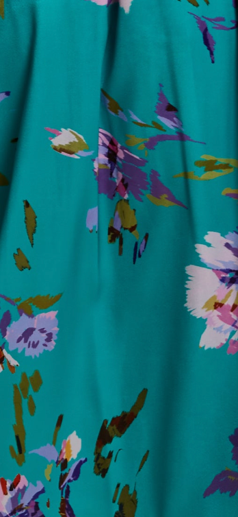 Women's Green Floral Print Midi Wrap Skirt with Frill Details and Elasticated Waist - Liquorish