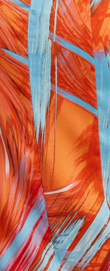 Women's Midi Dress in Orange with Puff Sleeves and Square Neck - Liquorish