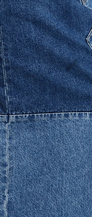 Women's Blue Slit Front Midi Skirt with Belt Loops - 100% Cotton, Stylish & Comfortable by Liquorish