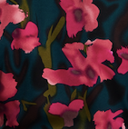 Women's Floral Print Wrap Top in Green and Pink with Long Sleeves, Deep V-Neckline, and Matching Tie Waist