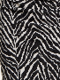 Women's Midi Dress in Black and White Zebra Print with Long Sleeves - Liquorish