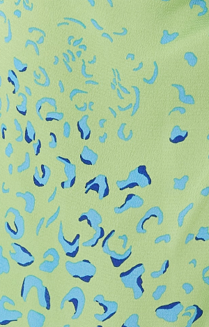 Women's Green Animal Print Maxi Skirt with Gathered Detail and Front Slit - Liquorish