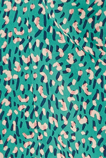 Women's Midi Wrap Dress with Short Sleeves and Daring Front Slit in Green - Liquorish