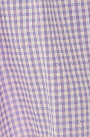 Women's Midi Dress with Frill Sleeves in Lilac Gingham - Stylish Cut Out Back by Liquorish