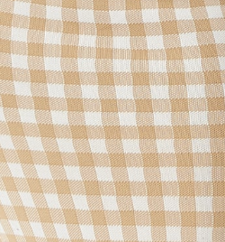 Women's Midi Dress in Cream and White Check - Sleeveless, Flattering Fitted Style, Timeless Pattern