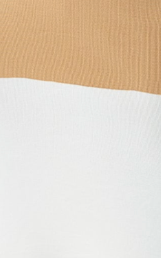 Women's Midi Dress in Cream and White, Sleeveless Fitted Style with Square Neck - Liquorish