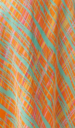 Women's Midi Wrap Dress in Orange Scribble Print with V Neck and Kimono Sleeves - Perfect for Weddings by Liquorish