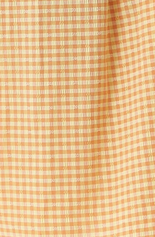Women's Midi Dress with Frill Sleeves in Orange Gingham - Cut Out Back and Tie Detail by Liquorish