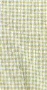 Women's Midi Dress with Short Sleeves in Green and White Gingham - Cut Out Front - Deep V Neck - Liquorish