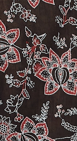 Women's Floral Print Crop Shirt in Black - Painterly print, cropped style, long sleeves, tie waist.