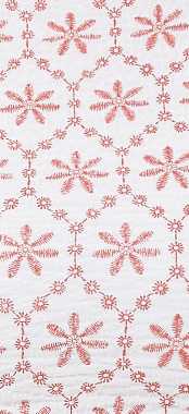 Women’s Open Back Red Floral Crop Top in White - Cropped, 3/4 sleeves, high neck, tie detail back, floral print.