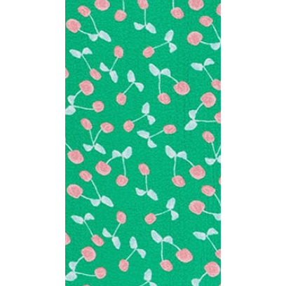 Women's Maxi Dress in Green with Sleeveless Design and Cherry Print by Liquorish