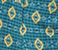 Women's Trousers in Green, Yellow & Navy Geometric Print with Tailored Fit by Liquorish