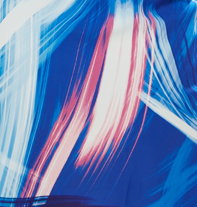 Women's Mini Dress in Blue with Long Sleeves and Unique Marble Print - Liquorish