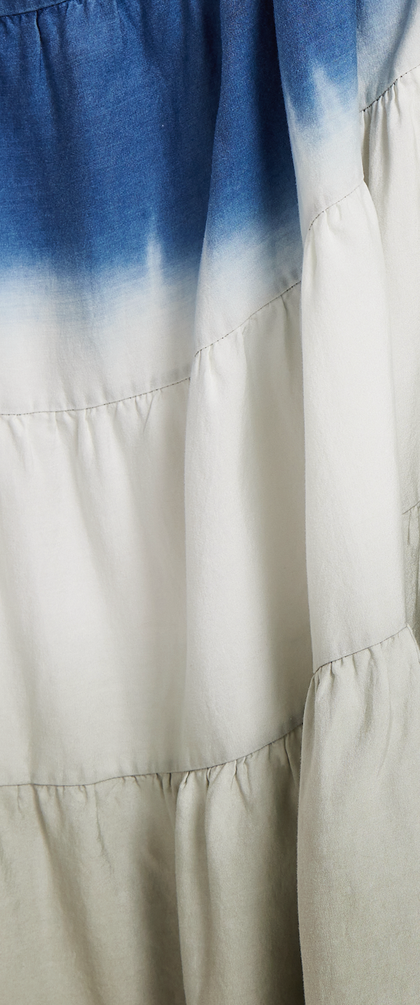 Ombre Smocked Waist Maxi Skirt