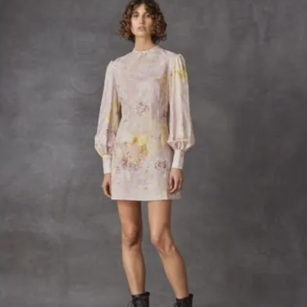 Leo And Lin's Maxi Dress Is Printed. It's Made From Airy Linen and Clinched At The Waistline With A Matching Belt.