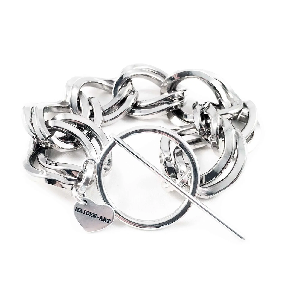 Featuring this handmade silver statement chain bracelet. Perfect for parties, summer time and gift for her.