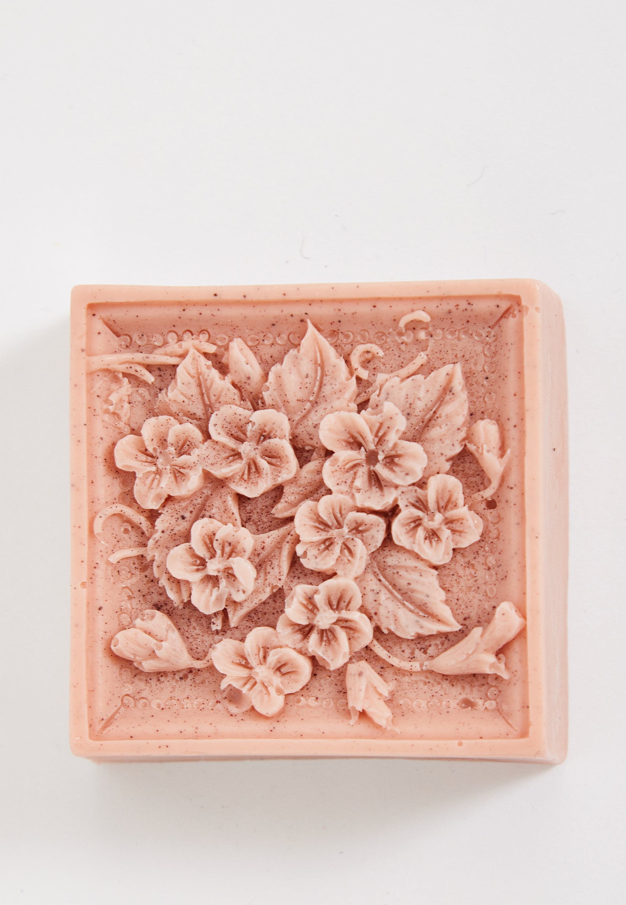 Liquorish Rose Clay Flowers Square Floral Soap Handmade Soap