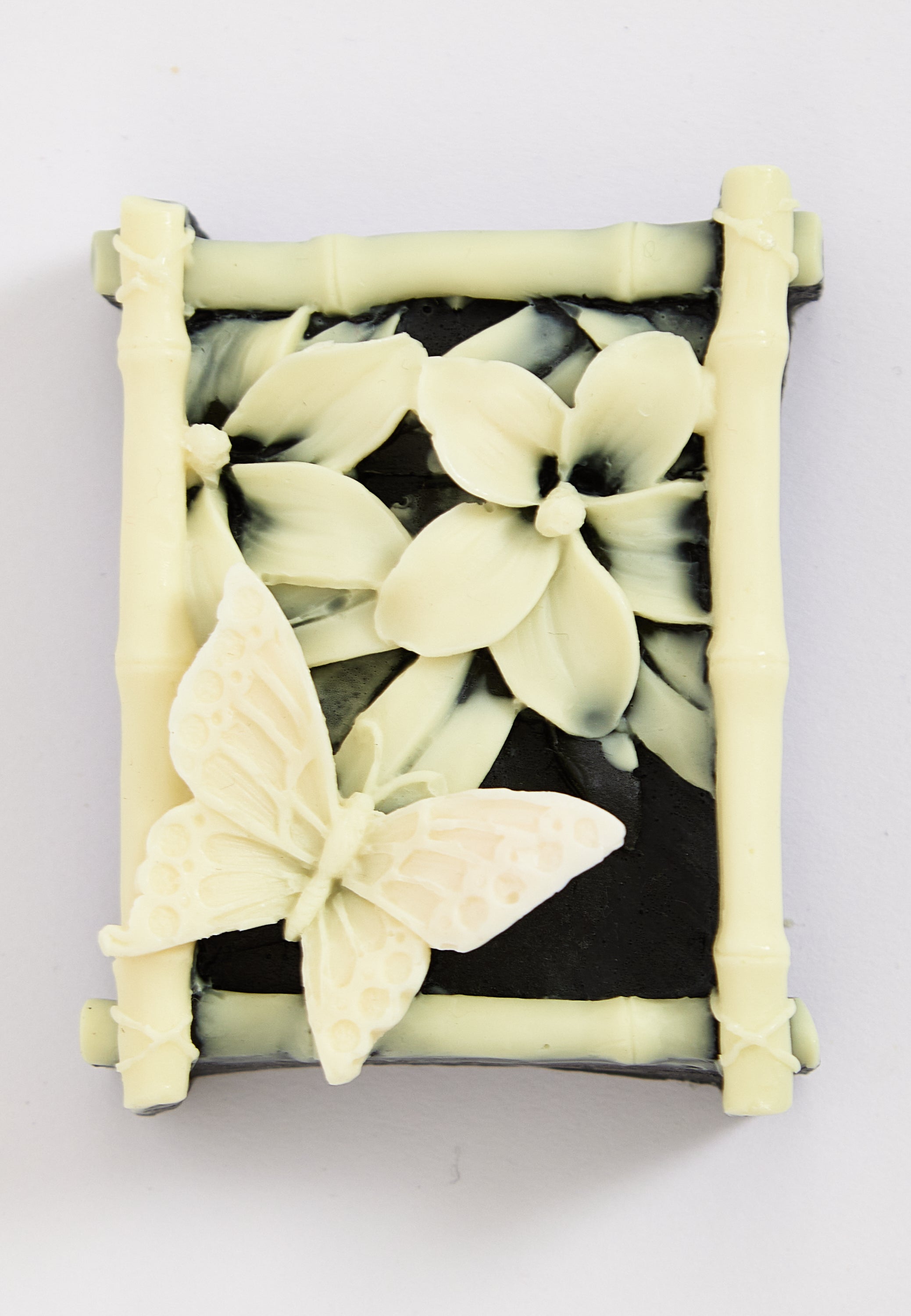 Liquorish Bamboo Charcoal Butterfly Garden Floral Soap Handmade Soap