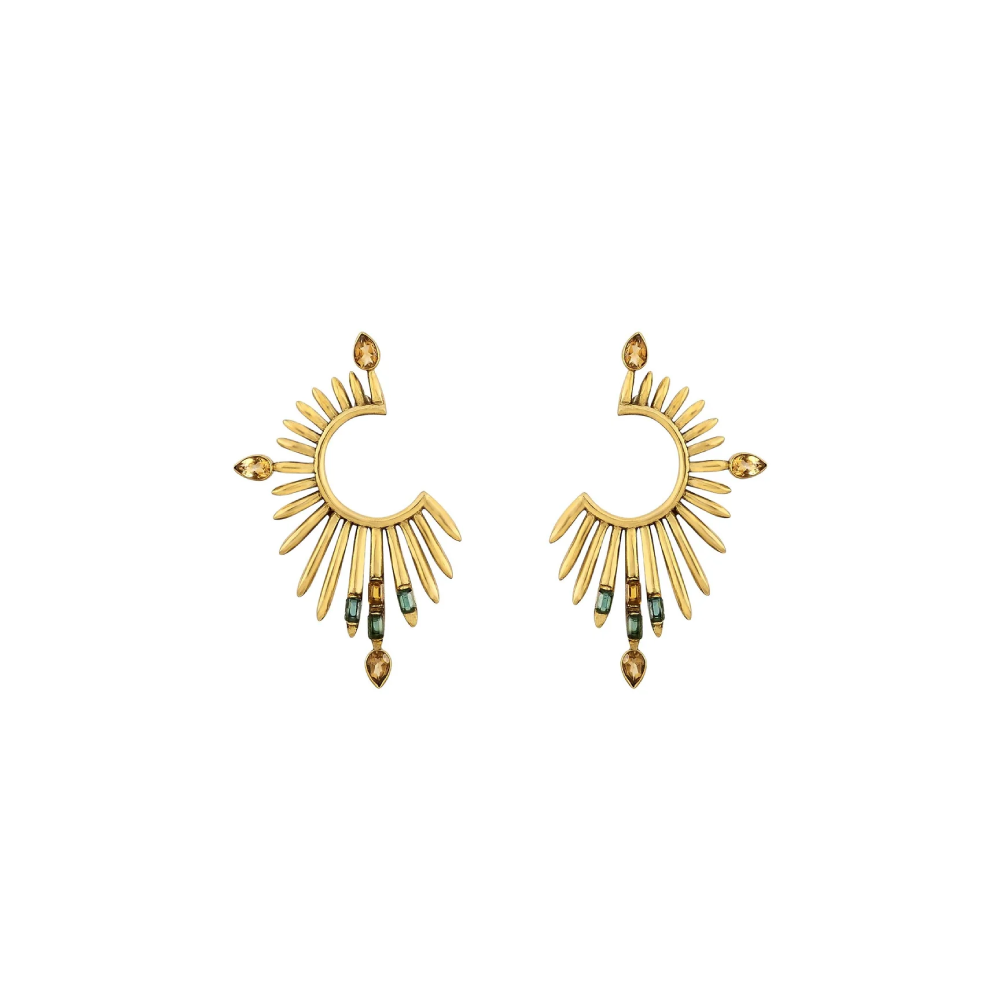 Made with Citrine stone they really emphasize one's face shape and change the simplest outfit.