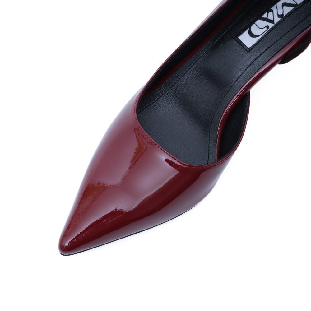 Stilettos for women in Red Patent Leather crafted for graceful beauty. Shop Now!