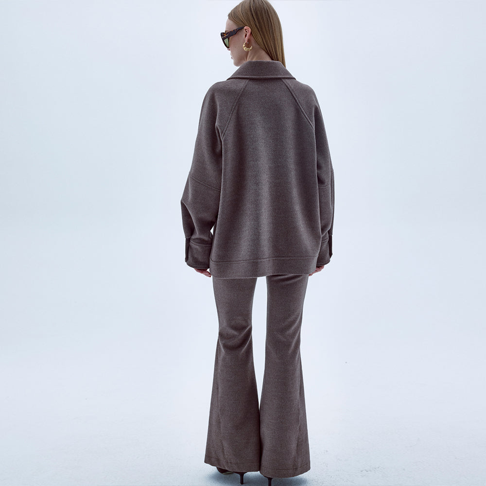 Embrace elegance with Terry Cashmere Coat in Dark Brown women oversized coat. Shop Now!