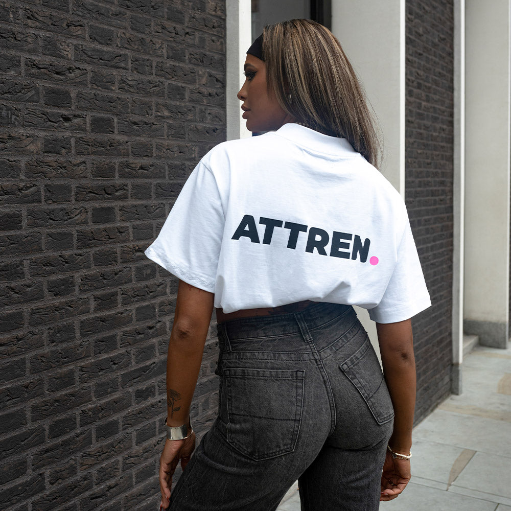 Our Oversized Signature tee for bold women's designer dresses online. Shop Now!