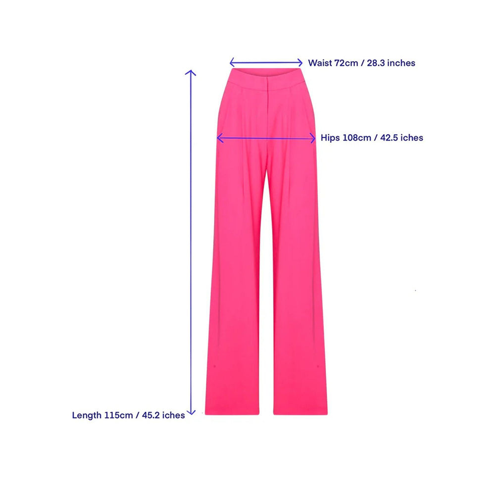 Tina Wide-leg Trousers in Bubble Gum Pink