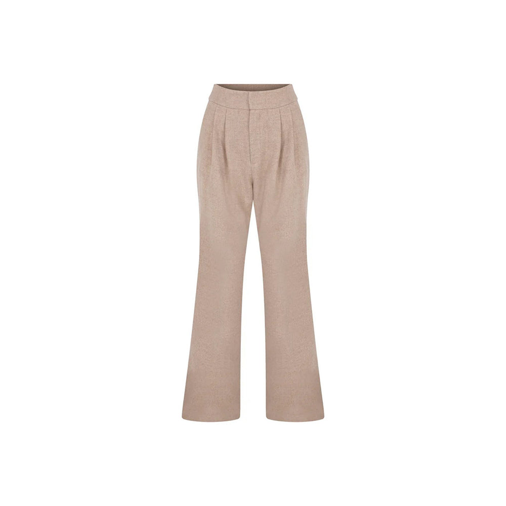 Tina Wool Trousers in Beige