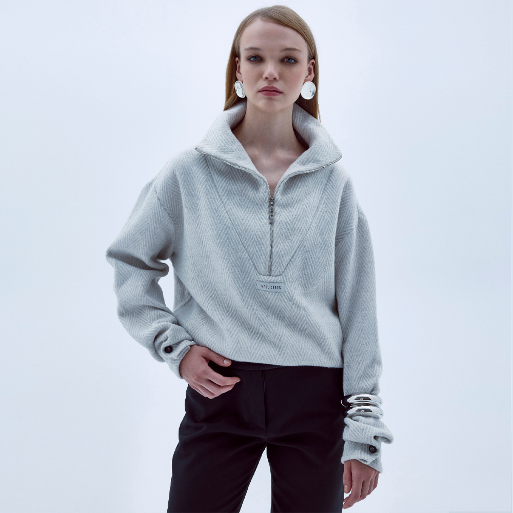 Elevate your style with Travis Wool Zip-Neck Jumper luxury designer dress charm. Shop Now!